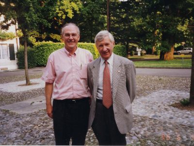 Planning the Global Campaign, 1996: Professor Pierre Jallon, Chairman of the ILAE Commission on Developing Countries, with EHR, Geneva Image